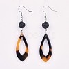 Cellulose Acetate(Resin) Dangle Earring X-EJEW-JE03159-05-2