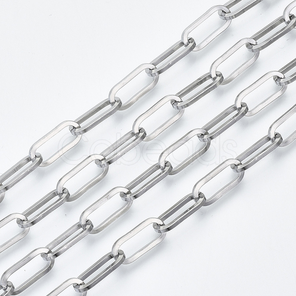 Cheap 304 Stainless Steel Paperclip Chains Online Store - Cobeads.com