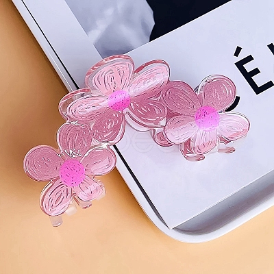 Flower Acrylic Large Claw Hair Clips PW-WG17948-04-1