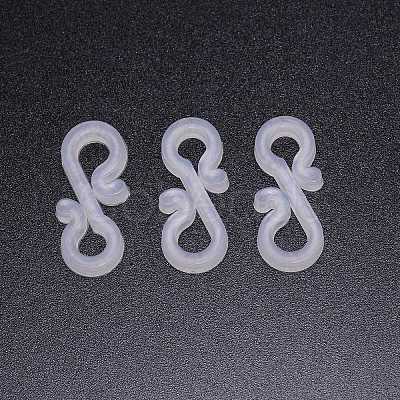 Plastic Curtain Hanger Double Hooks FIND-WH0082-81-1