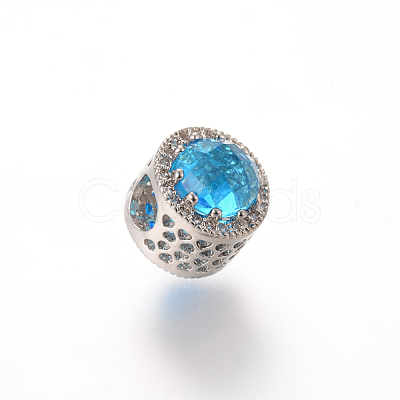 Alloy Rhinestone European Beads OPDL-T001-PD001-3-1