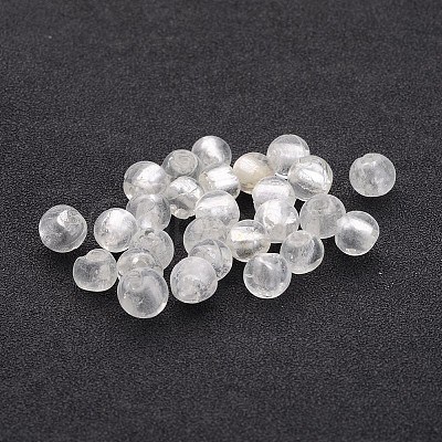 Handmade Silver Foil Glass Beads X-FOIL-R054-18-1