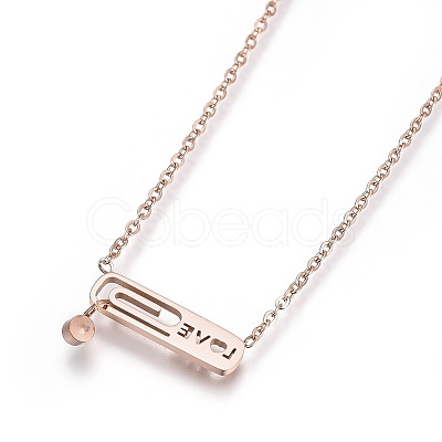 304 Stainless Steel Pendant Necklaces NJEW-P240-09-1