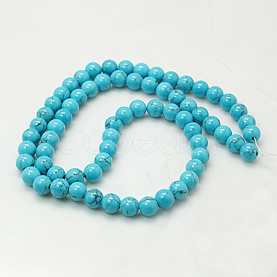 Natural Mashan Jade Round Beads Strands G-D263-12mm-M-1