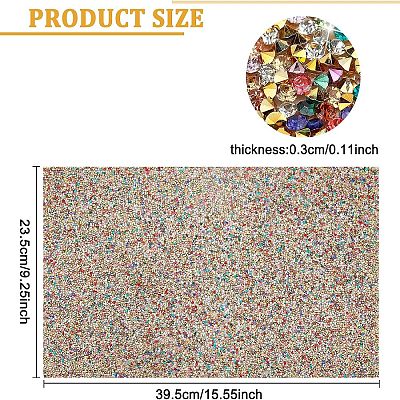 Glitter Resin Hotfix Rhinestone(Adhesive On The Back) DIY-WH0166-23E-1