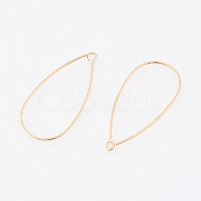 Brass Earring Hooks X-KK-T038-138G-1