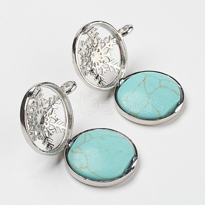 Synthetic Gemstone Pendants G-G910-E02-1