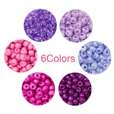 1440Pcs 6 Style Glass Seed Beads SEED-YW0001-50C-1