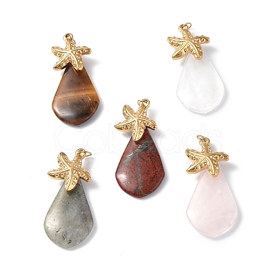 Natural Mixed Gemstone Pendants G-I343-02-1