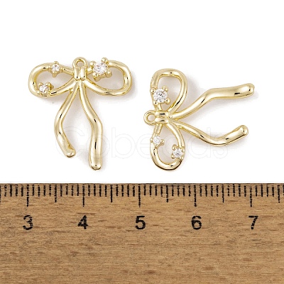 Brass Micro Pave Clear Cubic Zirconia Pendants KK-L212-07G-1