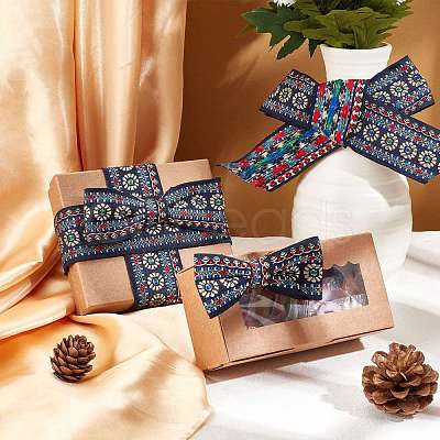 Ethnic Style Embroidery Polyester Ribbons OCOR-WH0033-72-1