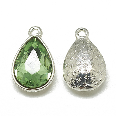 Alloy Glass Pendants PALLOY-T028-10x14mm-19-1