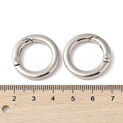 Nickel Plated Alloy Spring Gate Rings FIND-Q104-01B-P-1