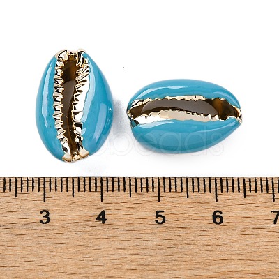 Electroplated Cowrie Shell Beads SSHEL-M023-04B-1