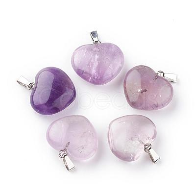 Natural Amethyst Pendants G-S219-17G-1