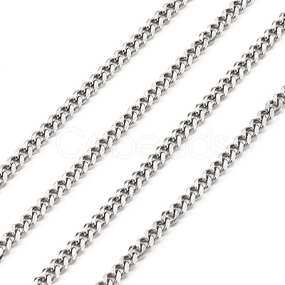 Tarnish Resistant 304 Stainless Steel Twist Chains CHS-K001-21-3mm-1