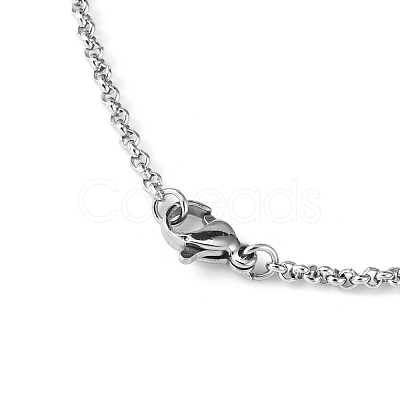 Tarnish Resistant 304 Stainless Steel Necklaces Unisex Rolo Chain Necklaces NJEW-507L-6-1