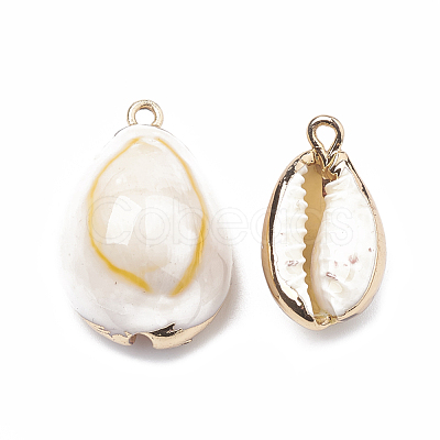 Cowrie Shell Pendants X-SSHEL-T004-02-1