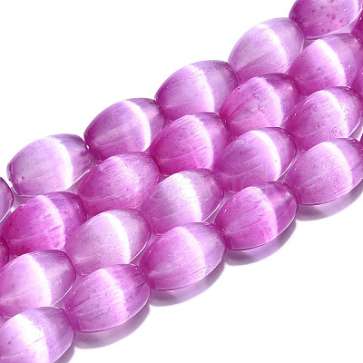 Dyed Natural Selenite Beads Strands G-T138-232F-1