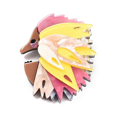 Fashion Hedgehog Acrylic Badge JEWB-C013-05-1