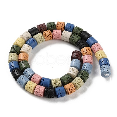 Synthetic Lava Rock Dyed Beads Strands G-H311-05B-01-1