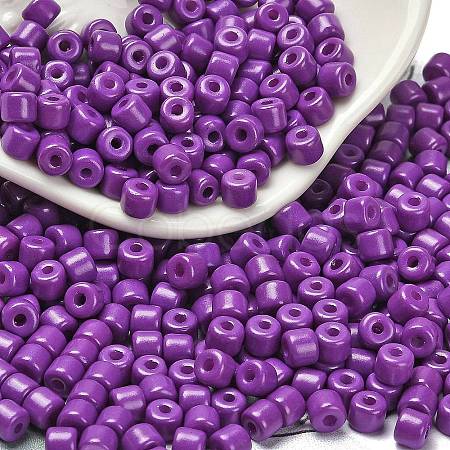 Baking Paint Pearlized Glass Seed Beads SEED-C001-04A-18-1