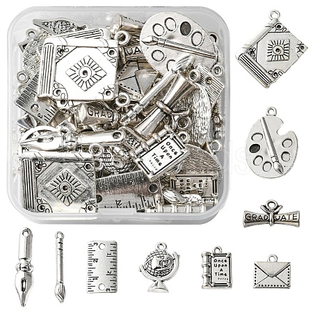 DIY Teachers' Day Theme Jewelry Making Finding Kit FIND-FS0001-48-1