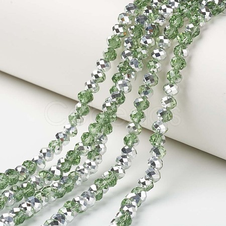 Electroplate Transparent Glass Beads Strands EGLA-A034-T2mm-M06-1