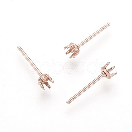 304 Stainless Steel Stud Earring Findings X-STAS-D448-087RG-3mm-1