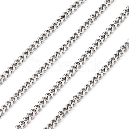 304 Stainless Steel Twist Chains CHS-K001-21-3mm-1