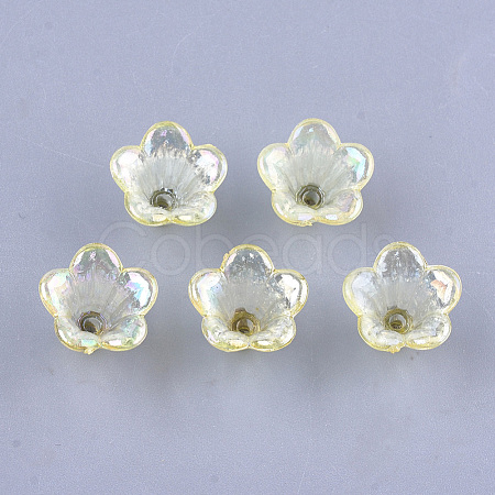 Transparent Acrylic Bead Caps TACR-T007-04B-1