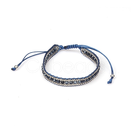 Polyster Braided Bead Bracelets PW23071082104-1