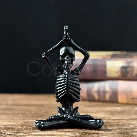 Resin Yoga Skeleton Figurines PW-WG32223-01-1