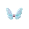 Glitter Butterfly Bowknot Alligator Hair Clips, Hair Accessories, Sky Blue, 70x50x15mm