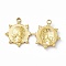 PVD Vacuum Plating 201 Stainless Steel Pendants, Sun with Human Charm, Real 18K Gold Plated, 23x20x2.6mm, Hole: 2.3mm