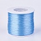 Flat Elastic Crystal String, Elastic Beading Thread, for Stretch Bracelet Making, Deep Sky Blue, 0.7mm, about 546.8 yards(500m)/roll