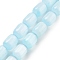 Natural Selenite Beads Strands, Dyed, Drum, Pale Turquoise, 9x6mm, Hole: 1.2mm, about 43pcs/strand, 15.35''(39cm)