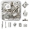 DIY Teachers' Day Theme Jewelry Making Finding Kit, Including 54Pcs 9 Styles Tibetan Style Alloy Pendants & Links Connectors & Pendant Settings, Book & Diploma & Terrestrial Globe, Antique Silver, 13~32x4.5~22x1~6.5mm, Hole: 1.5~2.5mm, 6Pcs/style