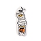 Printed Acrylic Pendant, Halloween Theme, Mummy, 38.5x13x1.5mm, Hole: 2mm