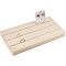 3 Slots Wood Jewelry Display Chassis, for Finger Rings, Earring Cards Display Holder, Rectangle, Moccasin, 25.2x12.4x2.4cm