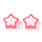 Two Tone Opaque Acrylic Beads, Imitation Jelly, Star, 17x18x10mm, Hole: 3.8mm, about 357pcs/500g