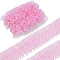 Gorgecraft 10M Polyester Pleated Lace Trim, Ruffled Lace Ribbon, for Garment Accessories, Pink, 2-3/8 inch(60mm), about 9.5~10m/Bag