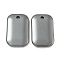 Electroplated Synthetic Non-Magnetic Hematite Pendants, Rectangle Charms, Original Color, 34x21.5x5mm, Hole: 2.8mm