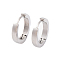 Tarnish Resistant Frosted 304 Stainless Steel Huggie Hoop Earrings for Women, with 316 Stainless Steel Pins, Stainless Steel Color, 2x15.5~16mm