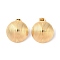 Ion Plating(IP) 304 Stainless Steel Stud Earrings for Women, Half Round, Golden, 24.2mm