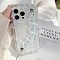 3D Blue Flower Wrist Phone Chain TPU Plastic Mobile Phone Cover, Light Sky Blue, 14.7x7.2x0.8cm, Fit for iphone 14