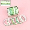 5 Rolls Adhesive Paper Tapes, Decorative Sticker Roll Tape, for Card-Making, Scrapbooking, Diary, Planner, Envelope & Notebooks, Pale Green, 10mm