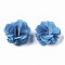 Polyester Fabric Flowers, for DIY Headbands Flower Accessories Wedding Hair Accessories for Girls Women, Royal Blue, 34mm