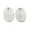 Non-Tarnish 304 Stainless Steel Pendants, Oval Charms, Stainless Steel Color, 17.5x12.5x1.9mm, Hole: 1.2mm