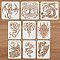 PET Hollow Out Drawing Painting Stencils, for DIY Scrapbook, Photo Album, Dragon, 210~300x297~300mm, 9pcs/set